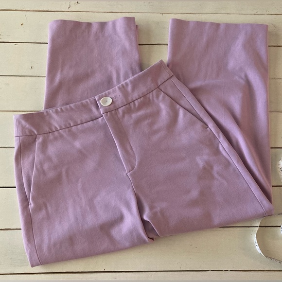 Zara Pants - Zara Wide Leg Crops, like new, lilac/pink, Small